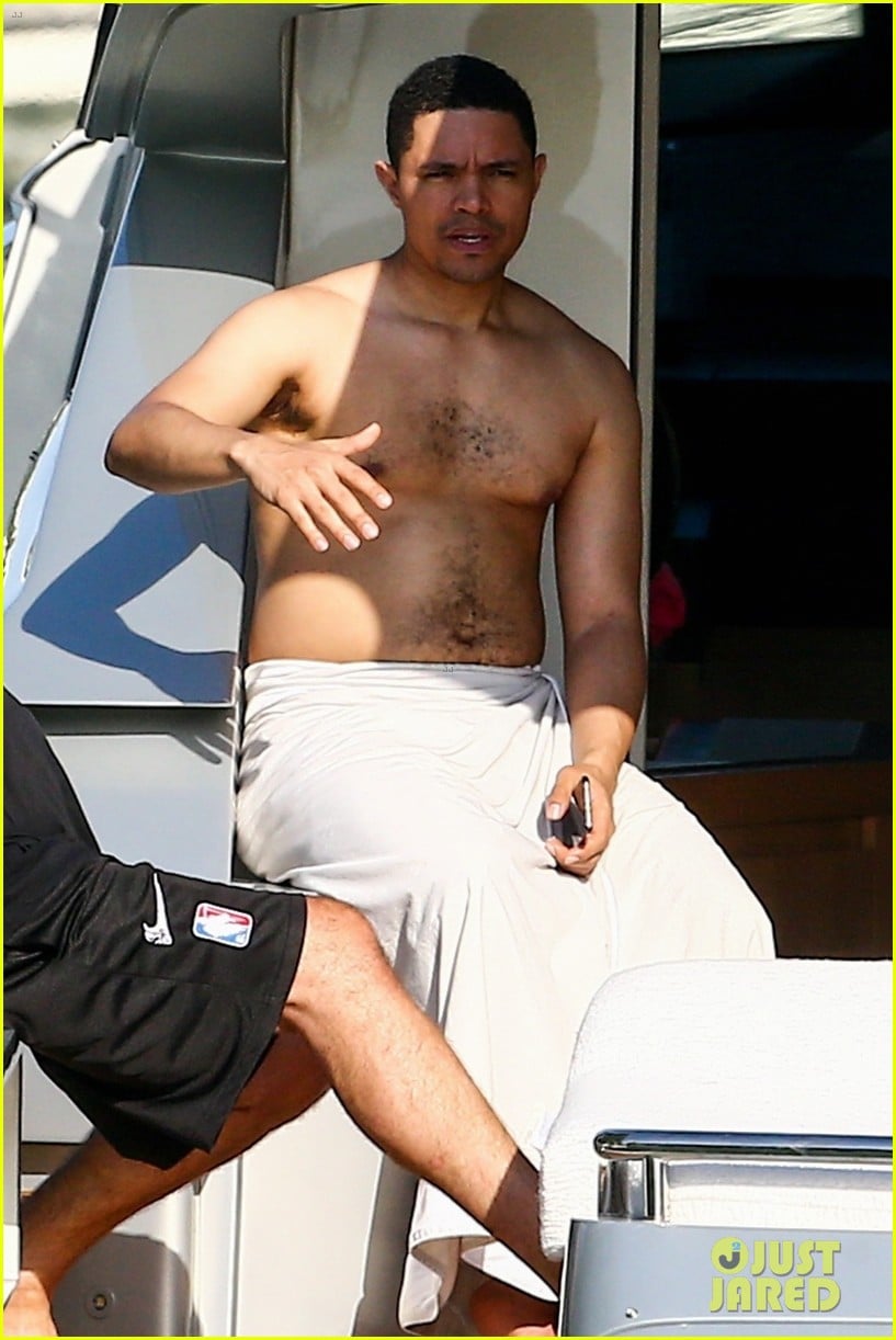 trevor noah goes shirtless on yacht in miami 014258082