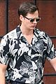 bill skarsgard rocks floral print shirt for day out in nyc 04