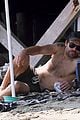 paul wesley looks hot going shirtless at the beach 05