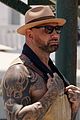 dave bautista arrives in greece for knives out 05