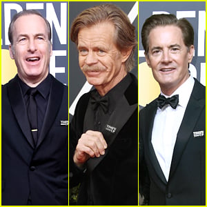 Nominees Bob Odenkirk, William H. Macy & Kyle MacLachlan Show Their Support With Time's Up Pins at Golden Globes 2018!