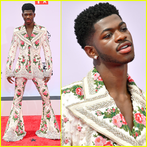 Lil Nas X Makes a Wardrobe Change on Red Carpet at BET Awards 2021
