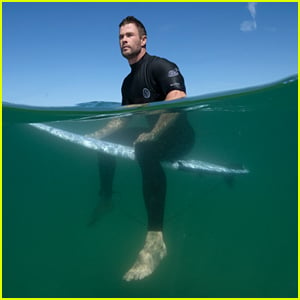 Chris Hemsworth Swims With Sharks During Nat Geo's Shark Week