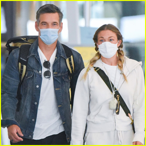 Eddie Cibrian & LeAnn Rimes Stay Safe While Flying Into NYC