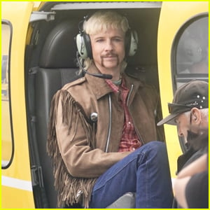 John Cameron Mitchell Films Scenes Inside a Helicopter for 'Joe Exotic' TV Series