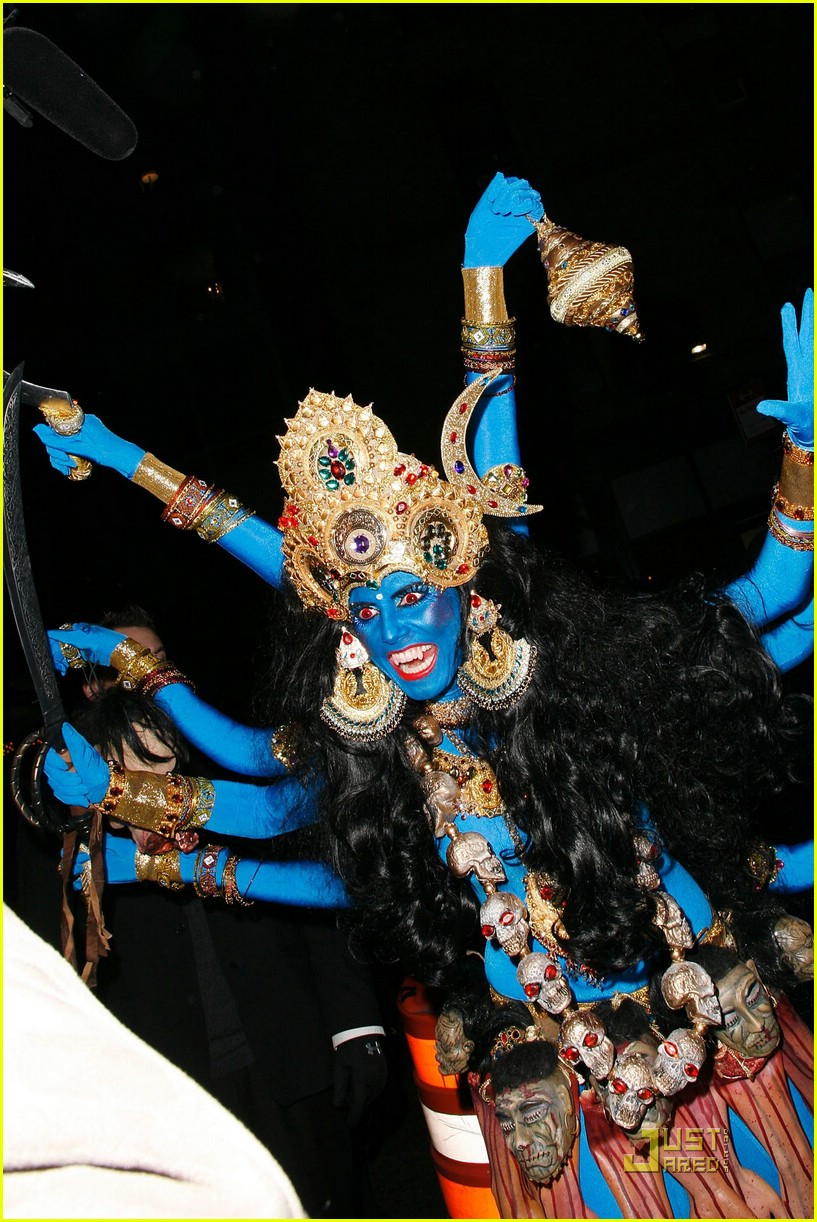 heidi klum blue indian goddess halloween 30