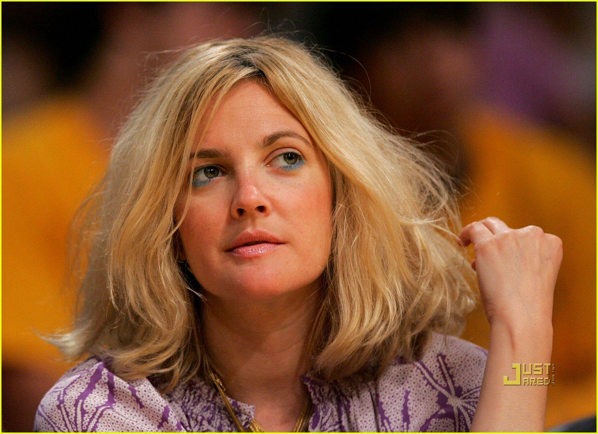 drew barrymore lakers game 07