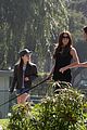 kate beckinsale and her family walk the dog 01