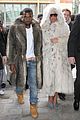 kanye west amber rose fur coats louis vuitton paris fashion week 10