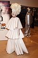 lady gaga brit awards white tier dress 09