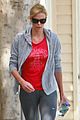 charlize theron red shirt workout 08