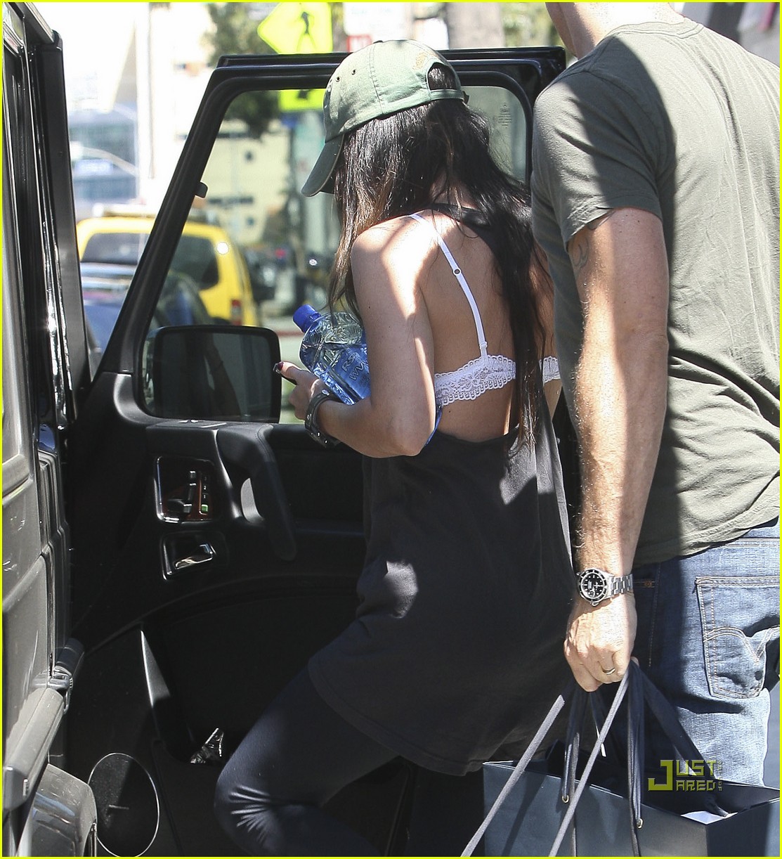 megan fox zebra tank lace bra 08 