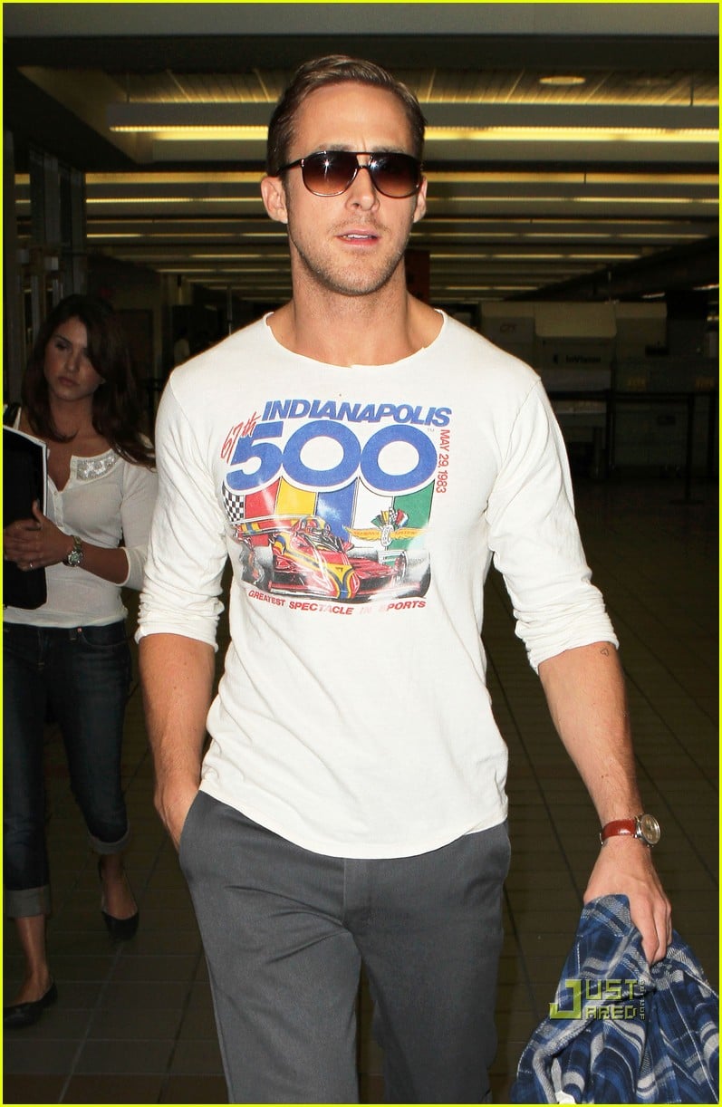 ryan gosling lax airport indy 500 shirt 02