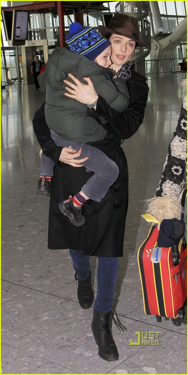 Rachel Weisz Heathrow with Henry Photo 2507650 Celebrity Babies