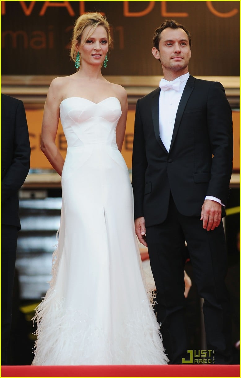 jude law cannes opening ceremony with uma thurman 062543005
