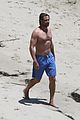 gerard butler shirtless stroll with mystery gal 03