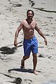 gerard butler shirtless stroll with mystery gal 08