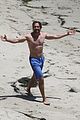 gerard butler shirtless stroll with mystery gal 12