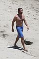 gerard butler shirtless stroll with mystery gal 14