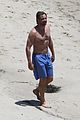 gerard butler shirtless stroll with mystery gal 15
