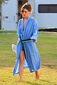 rachel bilson blue bathrobe 04