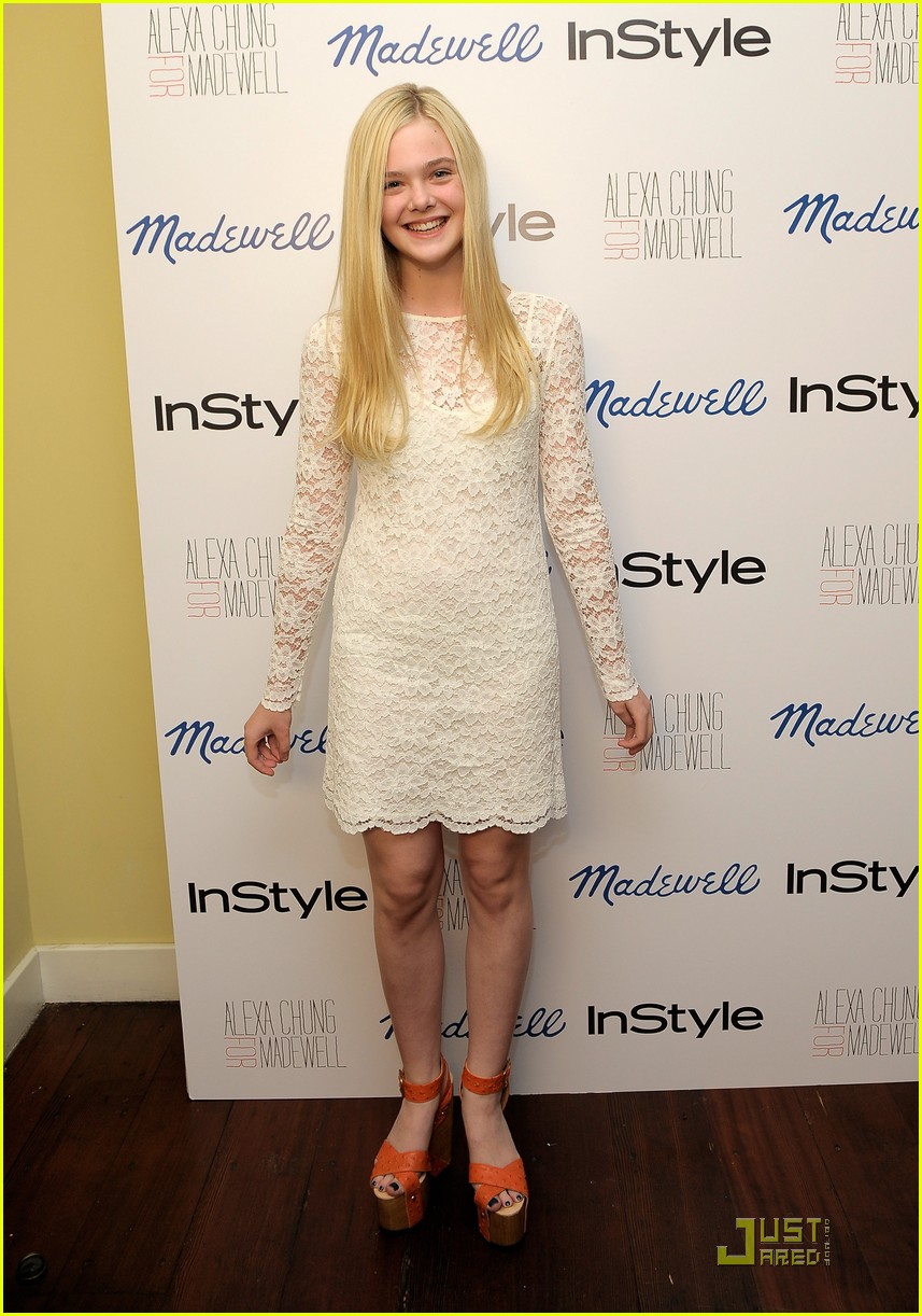 dianna agron elle fanning madewell party 012582802