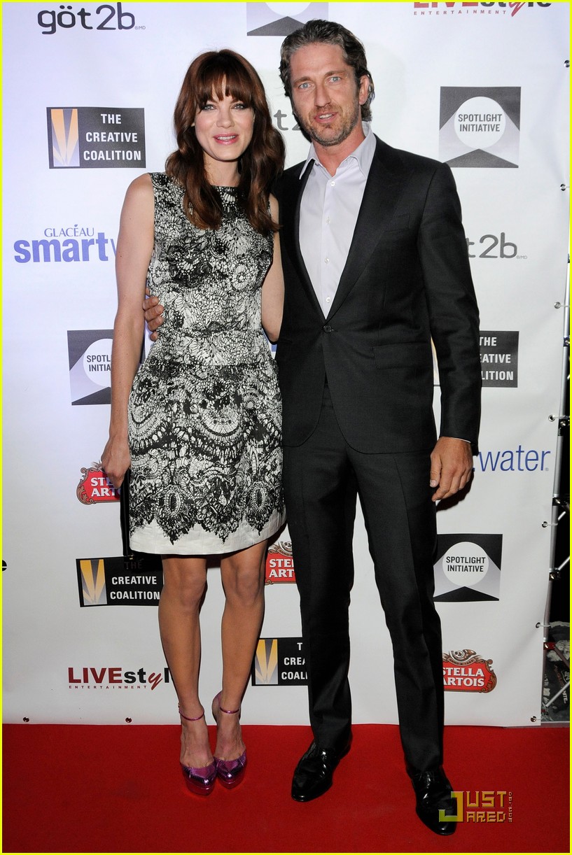 gerard butler creative coalition awards with michelle monaghan 10