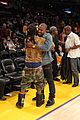 kanye west lakers game with lil wayne 05