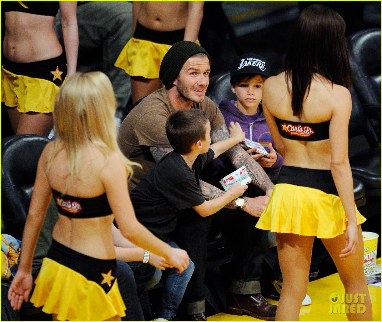 david beckham lakers game with the boys 082630413