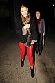 kate walsh red pants leopard scarf 02