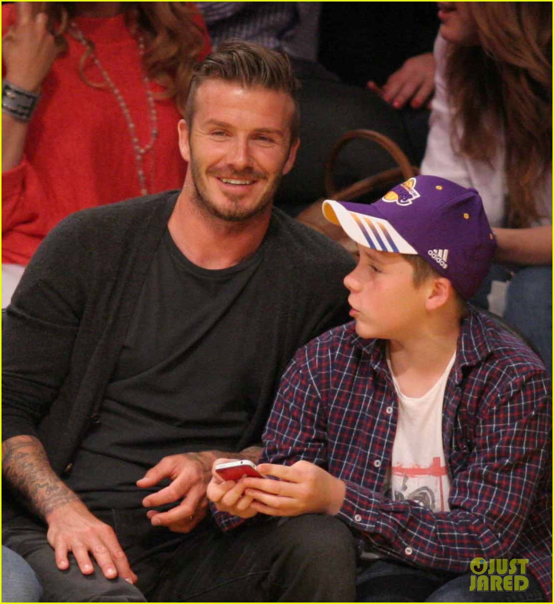 David Beckham Lakers Game with Brooklyn! Photo 2655442 Celebrity