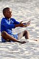 madonnas kids frolick the beach in tel aviv 03