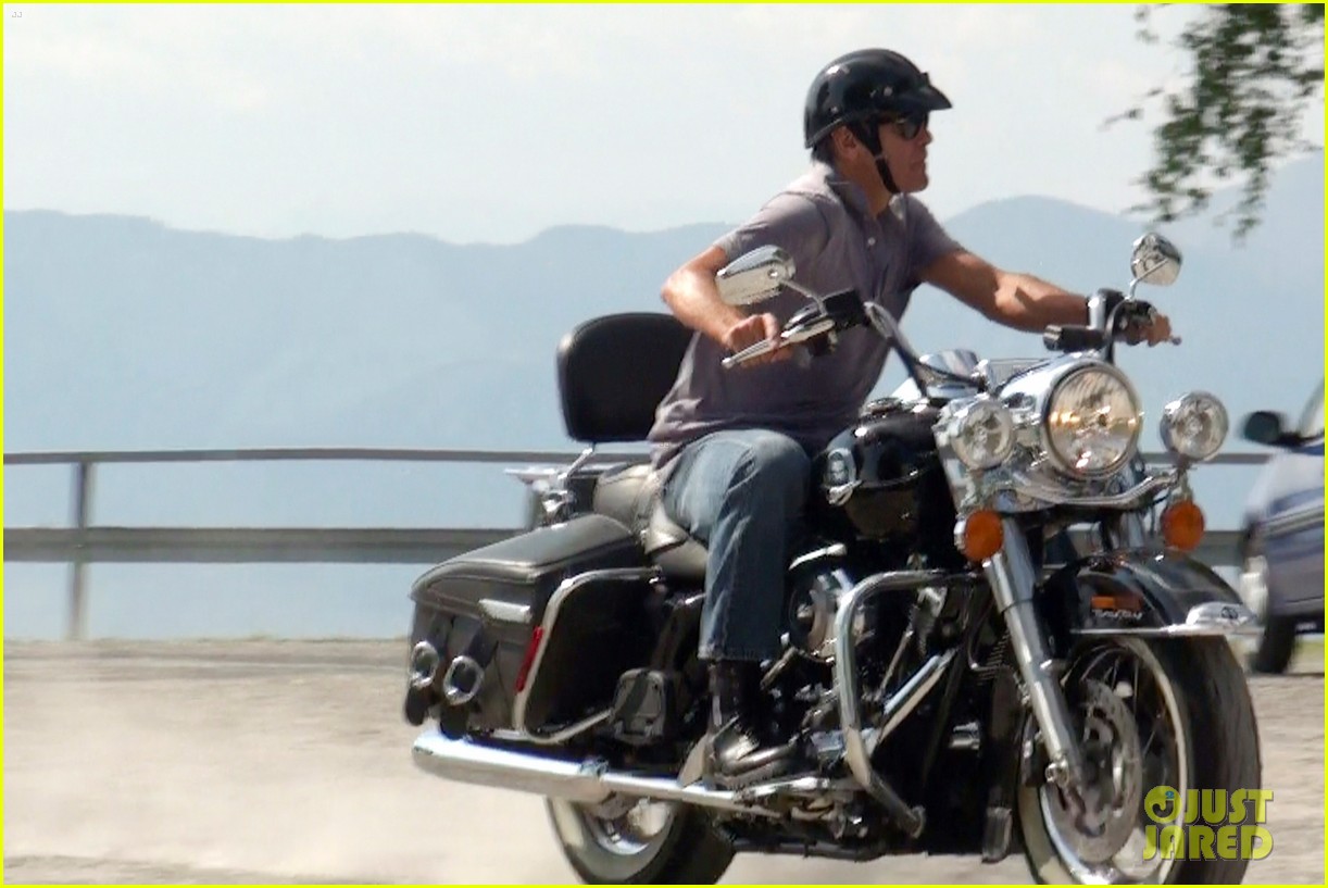 George Clooney: Motorcycle Man in Switzerland!: Photo 2691567 | George ...