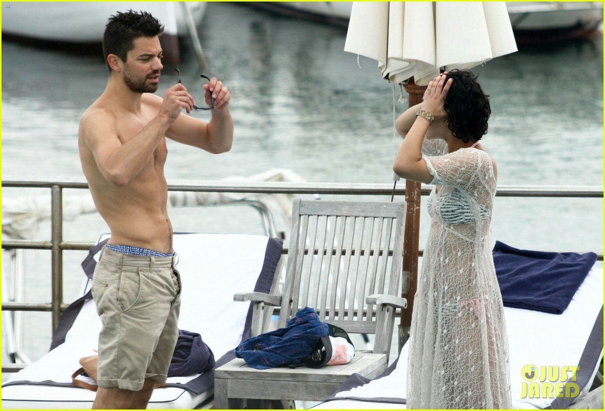 dominic cooper shirtless pda filled vacation with ruth negga 232686430