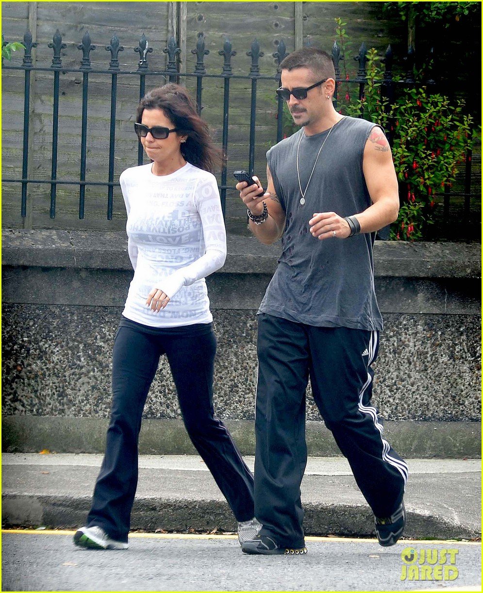 colin farrell morning stroll with sis claudine 052683827