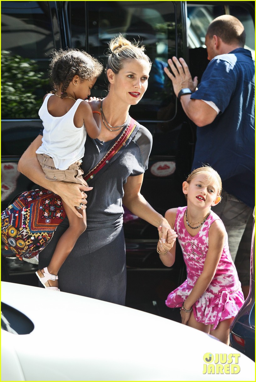 Heidi Klum, Leni, & Lou Red Lips Trio! Photo 2691747 Celebrity