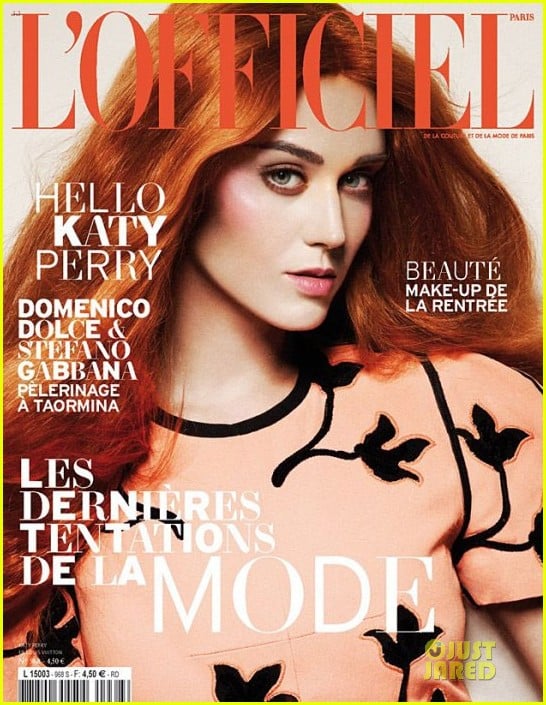 katy perry red hair for lofficiel magazine 022709895