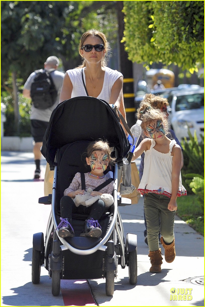 Jessica Alba & Alessandra Ambrosio Mr. Bones Pumpkin Patch Beauties