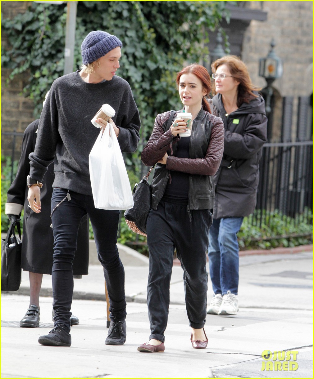 lily collins morning coffee jamie campbell bower 112742640