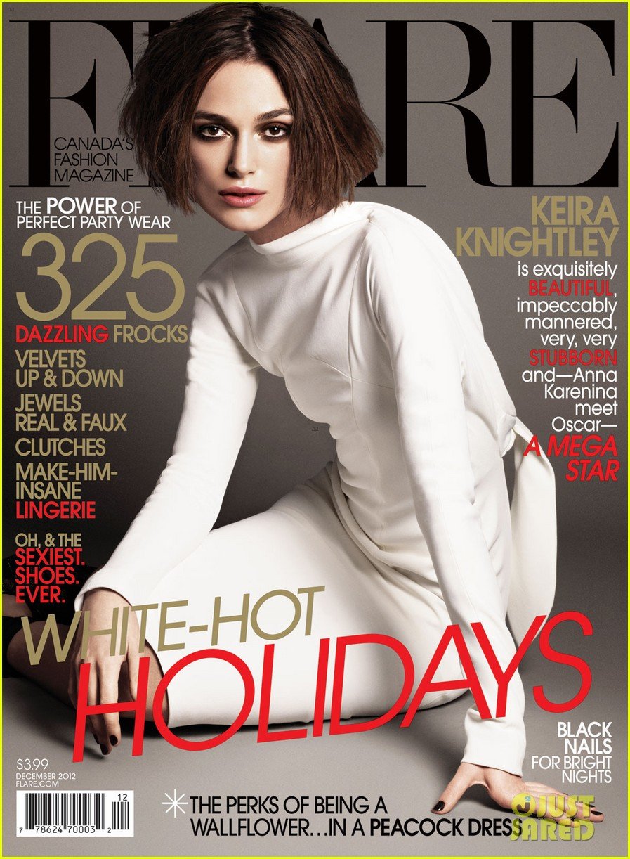 keira knightley covers flare magazine december 2012