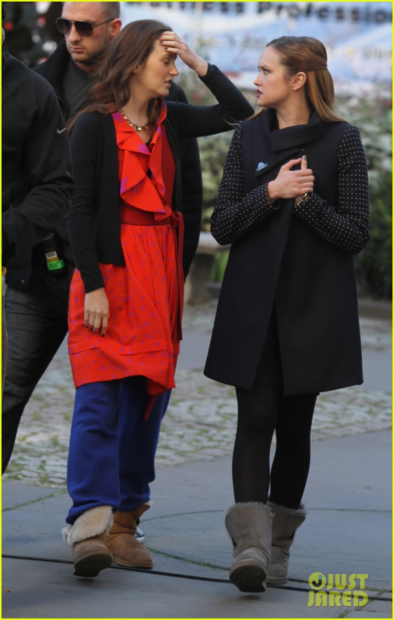 blake lively gossip girl set with leighton meester ed westwick 032731304