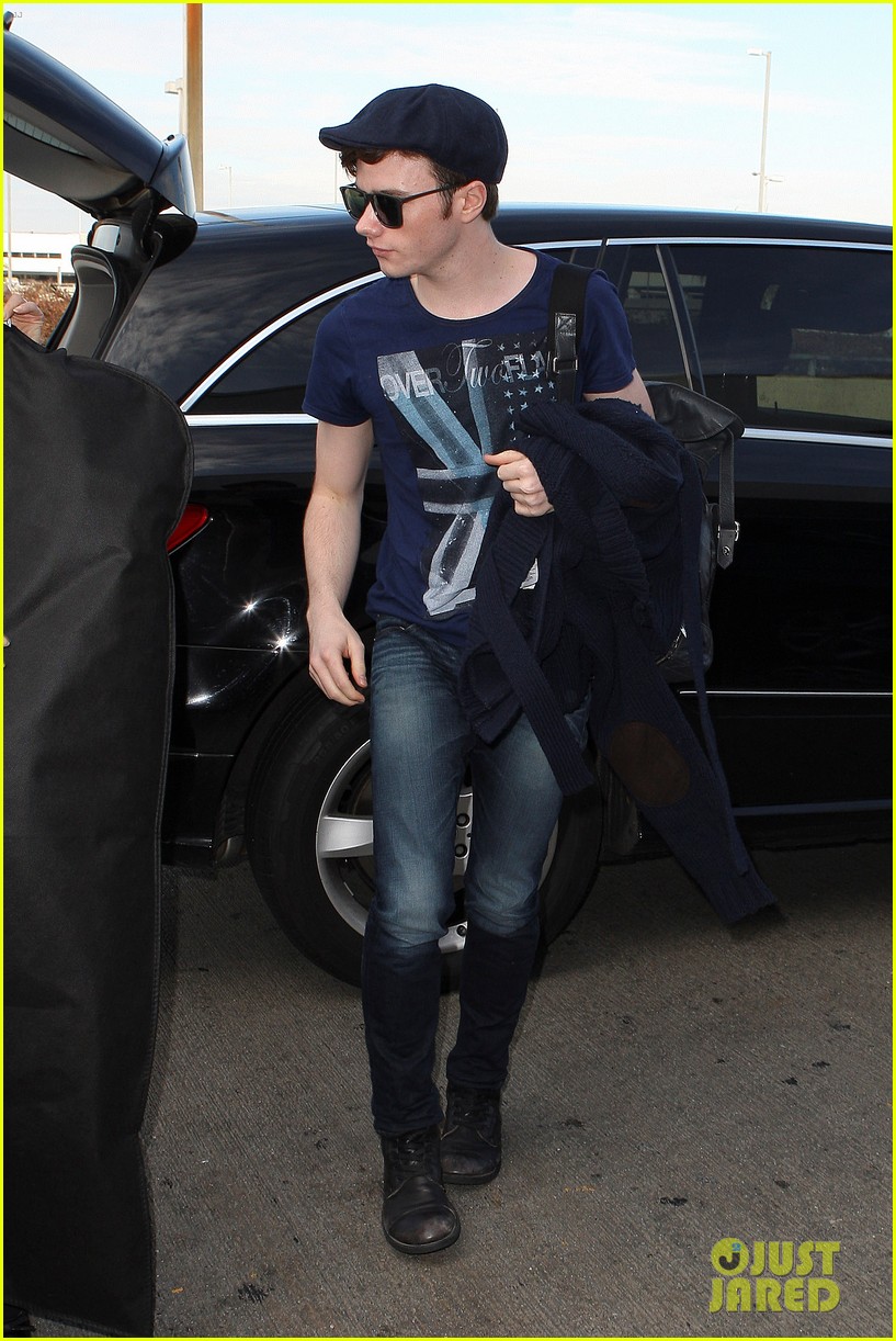 lea michele chris colfer jet to nyc for glee filming 062759758
