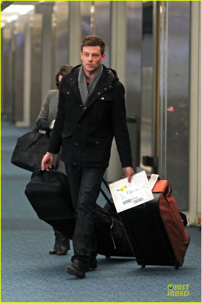 lea michele cory monteith vancouver departing couple 10