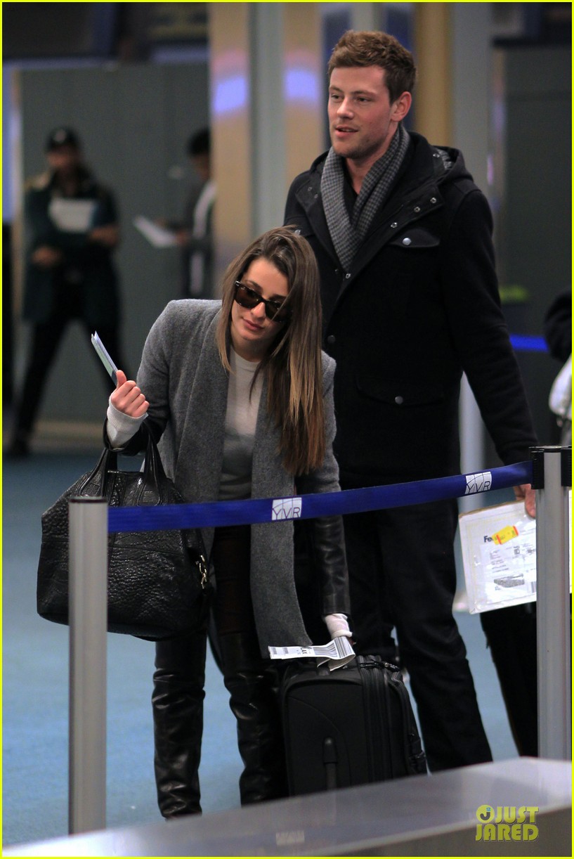 lea michele cory monteith vancouver departing couple 13