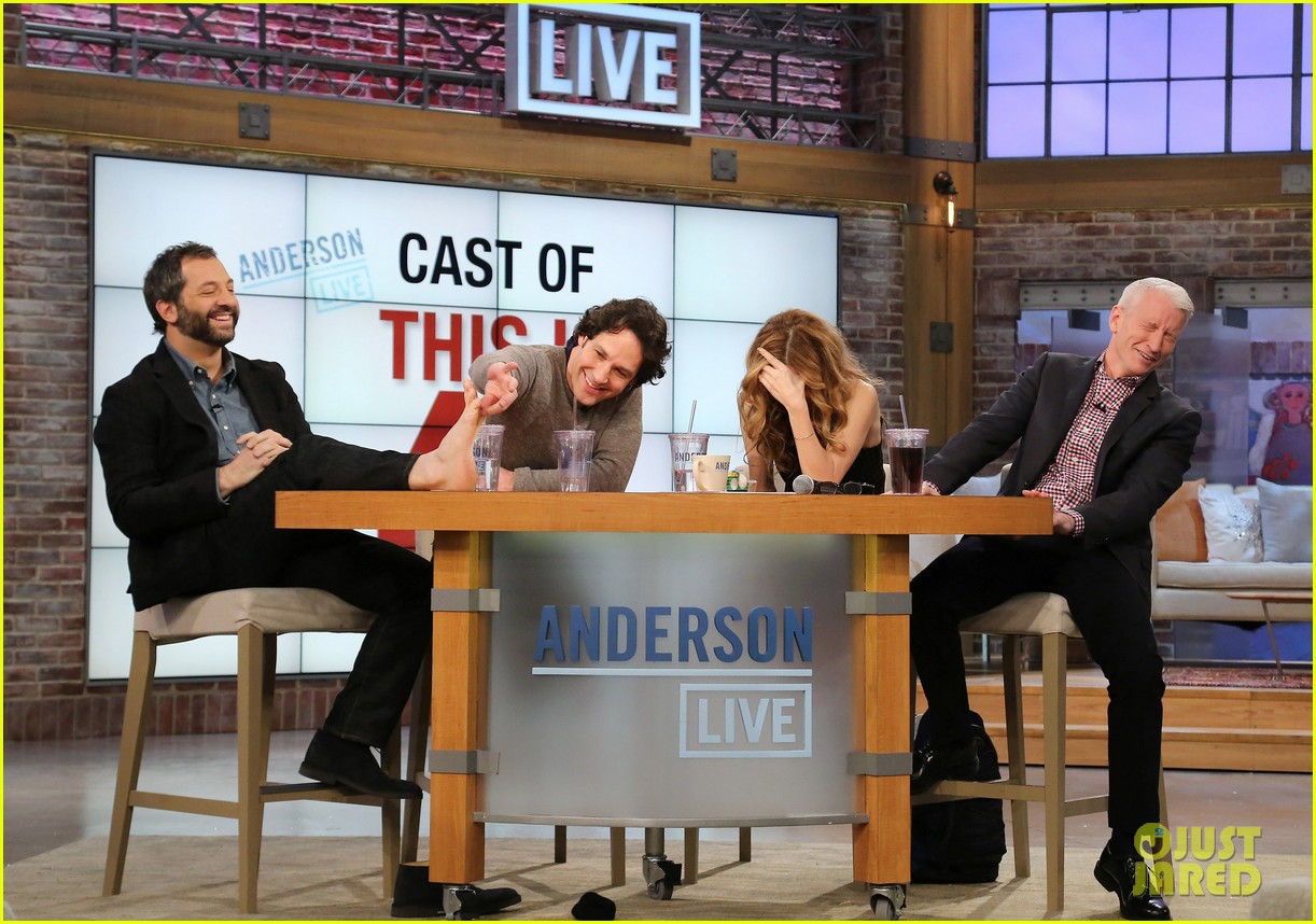 leslie mann paul rudd this is 40 crew visits anderson live 042778935