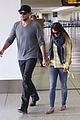 lea michele cory monteith holding hands at lax 13