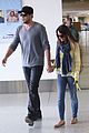 lea michele cory monteith holding hands at lax 15