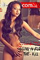 karrueche tran  poses topless for rolling out magazine talks chris brown 01