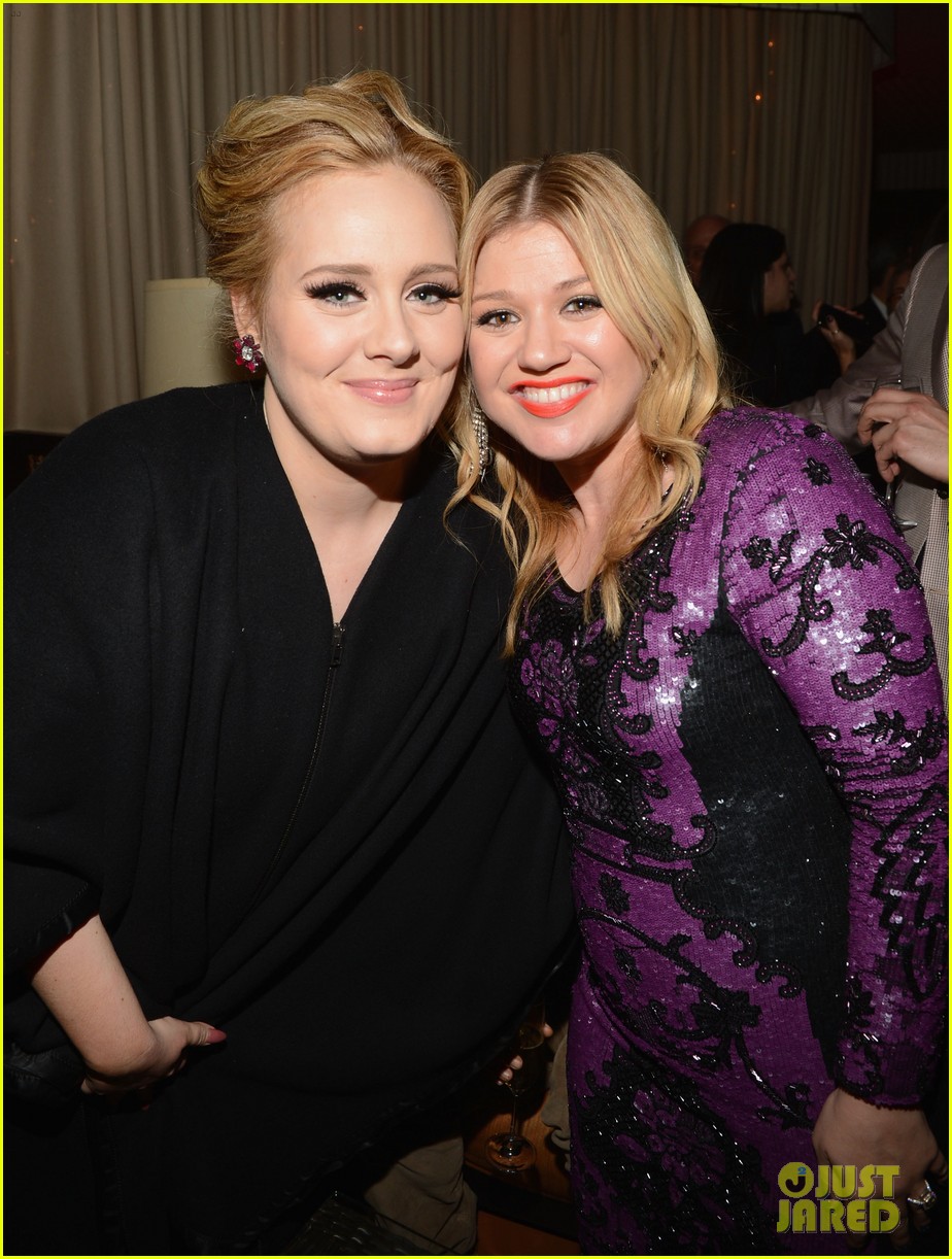 kelly clarkson adele sony music grammy after party 012809898