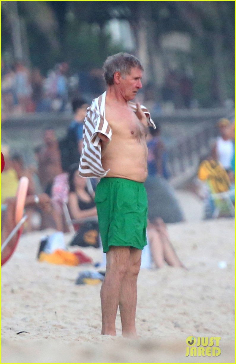 harrison ford shirtless beach stud in rio 182816039